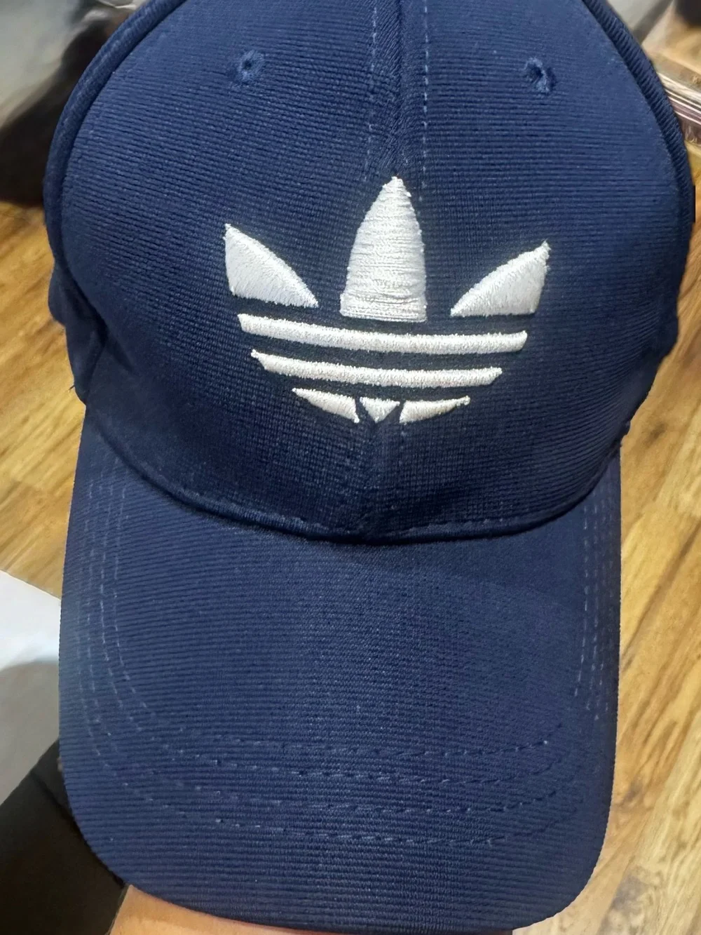 Adidas Navy 90s Baseball Cap with White Trefoil Logo